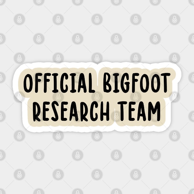 Official Bigfoot Research Team Sticker by TIHONA